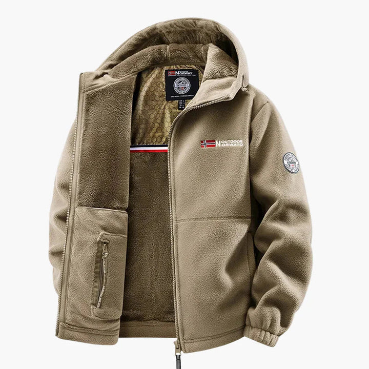 Echoarchiv | Outdoor-Fleecejacke mit Kapuze - Skandinavischer Stil für Winter & Freizeit