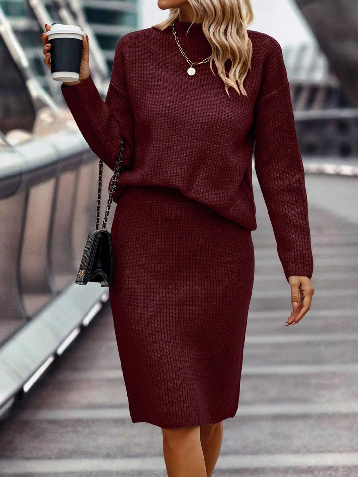 2-teiliges Damen Set aus Pullover und Rock | Echoarchiv