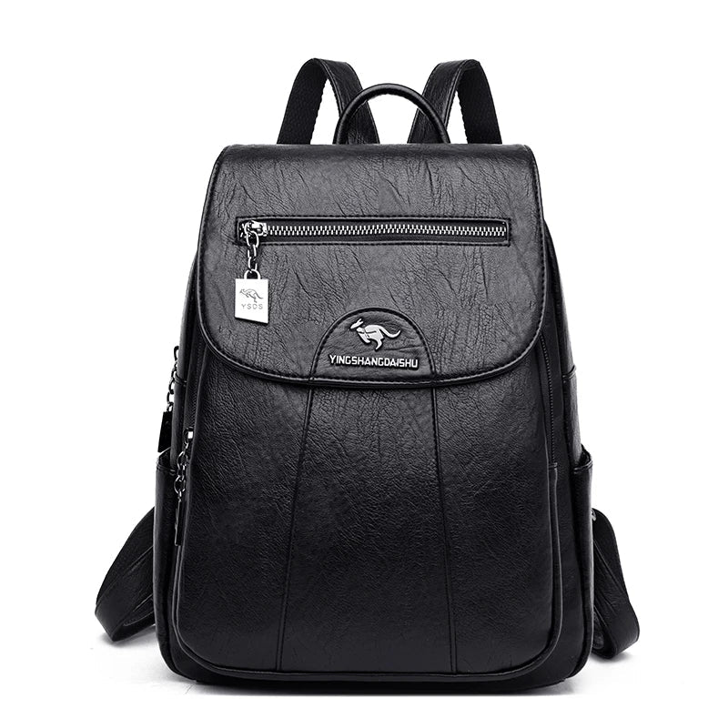 Echoarchiv | Großer Leder Rucksack mit Diebstahlschutz für Damen