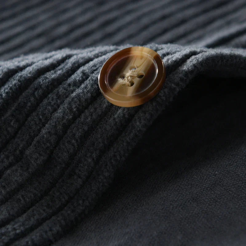 Herren Cord-Hemd Mit Knopfleiste – Orvano