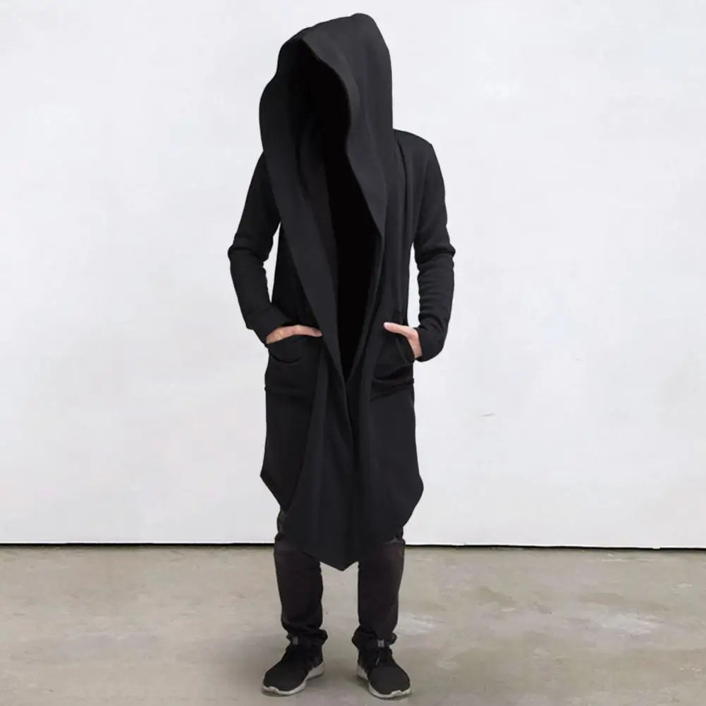 Echoarchiv | Lange Strickjacke Im Gothic Stil mit Kapuze für Herren
