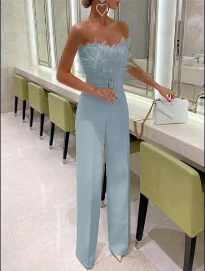 Echoarchiv | Eleganter Lange Jumpsuit Verführerische Party-Mode