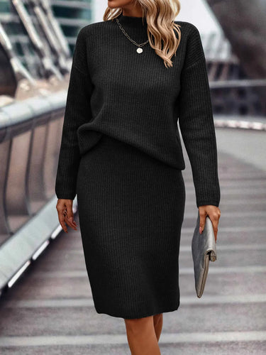 2-teiliges Damen Set aus Pullover und Rock | Echoarchiv