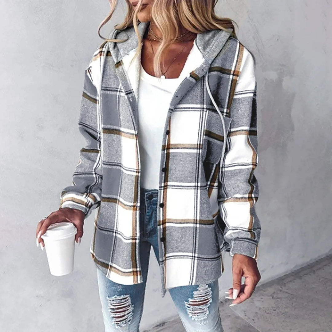 Echoarchiv | Kariertes Komfort-Hoodie