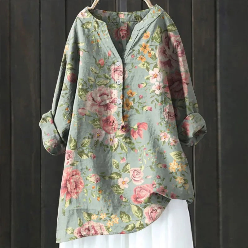 Bequeme Bluse mit Blumenmuster