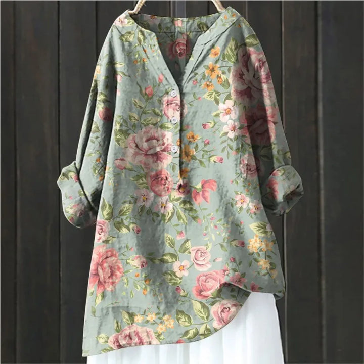 Bequeme Bluse mit Blumenmuster