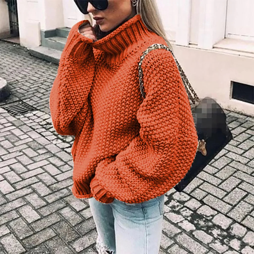 Echoarchiv | Rollkragen Warmer Strickpullover