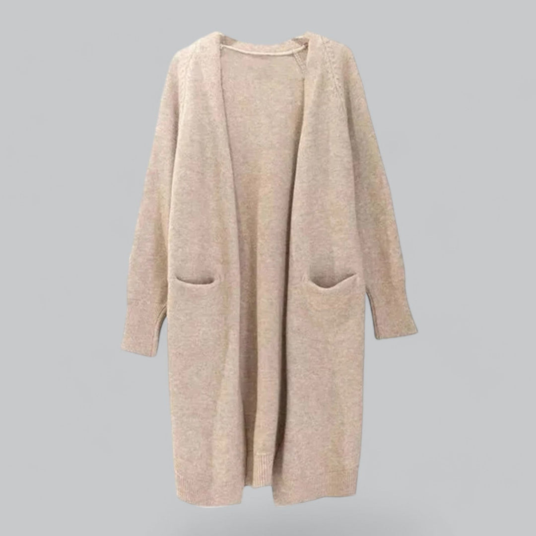 Echoarchiv | Klassischer Langer Cashmere Strickjacke für Frauen