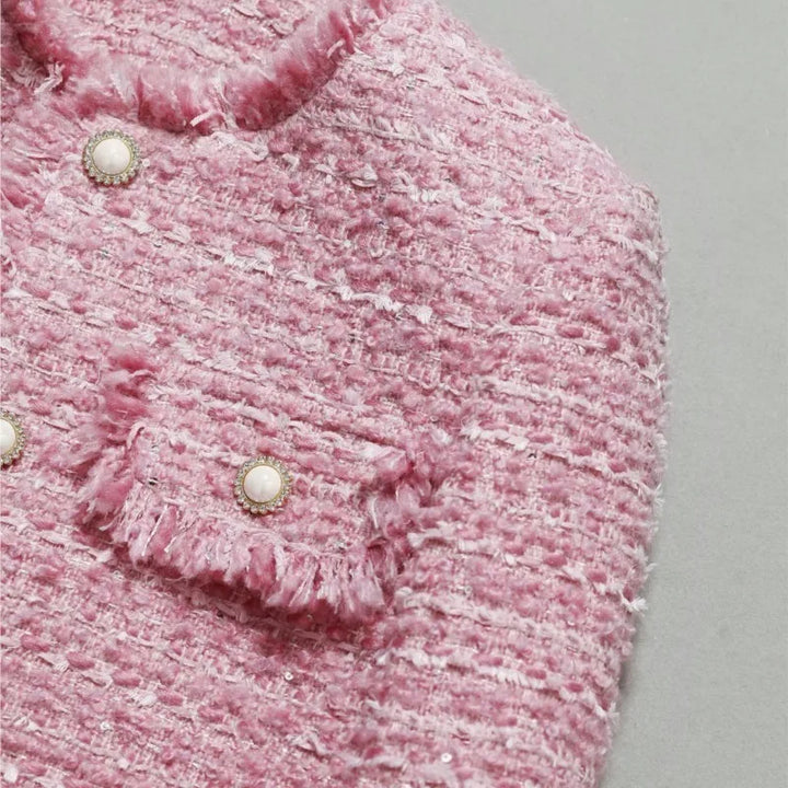 Echoarchiv | Jacke Aus Größem Tweed Herbst/Winter Socialite Quastendesign