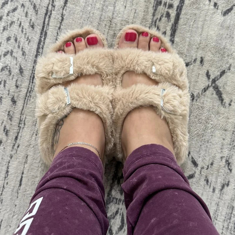 Echoarchiv - Chic Winter-Plüsch-Fellpantoffeln für Damen