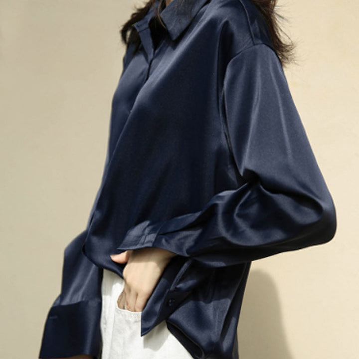 Echoarchiv | Damenbekleidung Seidenhemd Vintage Bluse