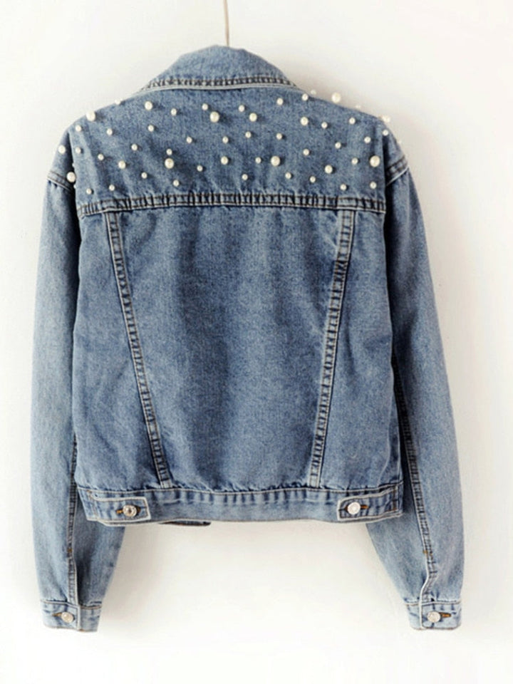 Echoarchiv | Lässige JEchoarchivnsjacke mit Perlen