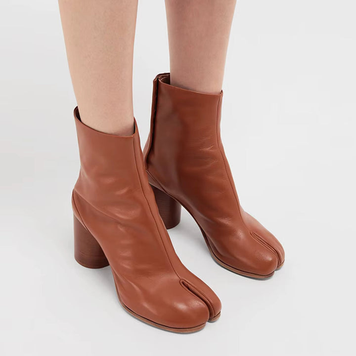Echoarchiv | Damen Tabi Stiefeletten mit geteilter Zehe & Gummisohle