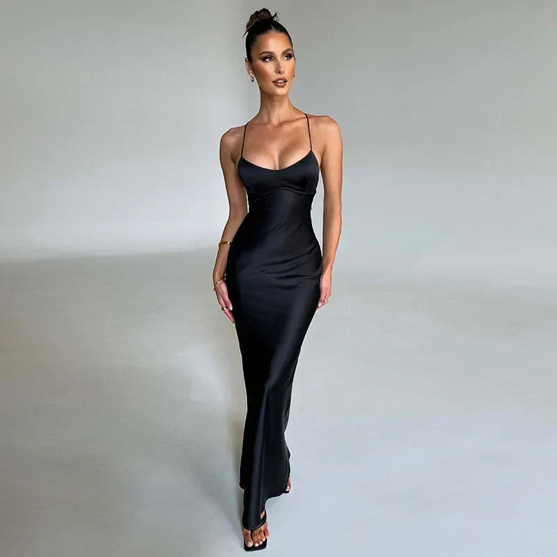 Echoarchiv | Elegantes Maxikleid Mit Seitenschlitz Für Damen