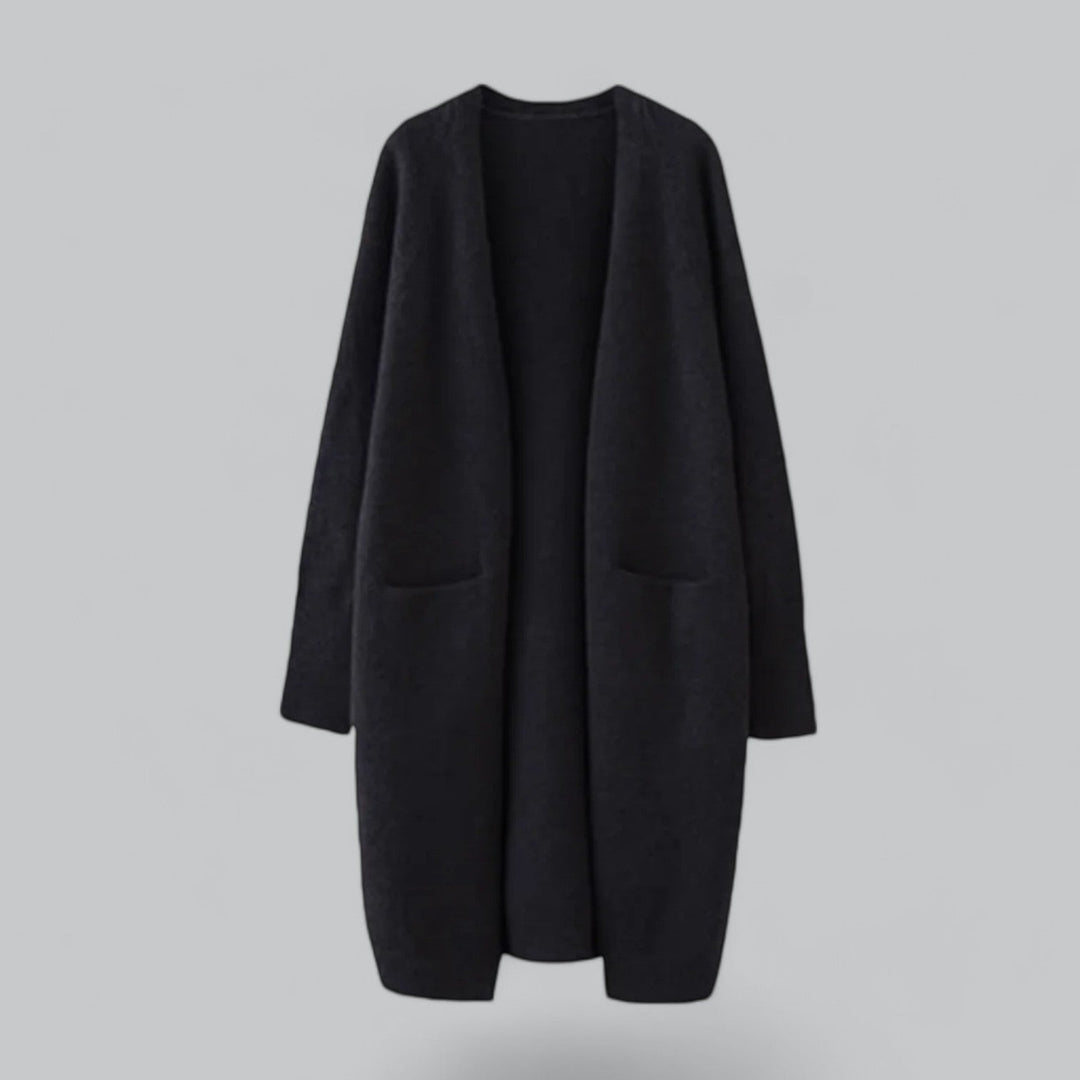 Echoarchiv | Klassischer Langer Cashmere Strickjacke für Frauen