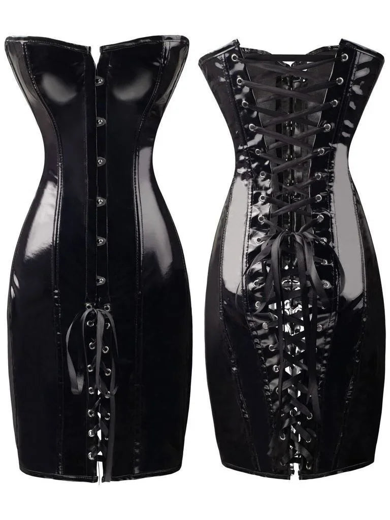 Echoarchiv | Latexgebundes Kleid Ohne Träger