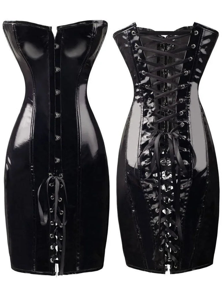 Echoarchiv | Latexgebundes Kleid Ohne Träger