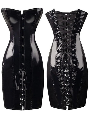 Echoarchiv | Latexgebundes Kleid Ohne Träger