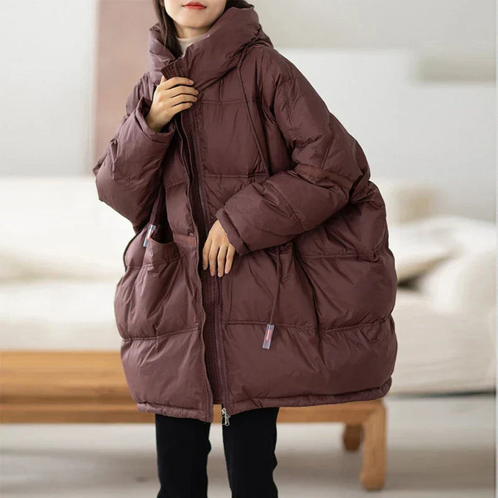 Winter Oversized Daunen Kapuzenjacke – Avérine