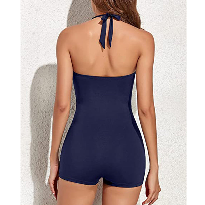 Echoarchiv | Damen Boyleg BadEchoarchivnzug mit Neckholder & Shaping Effekt