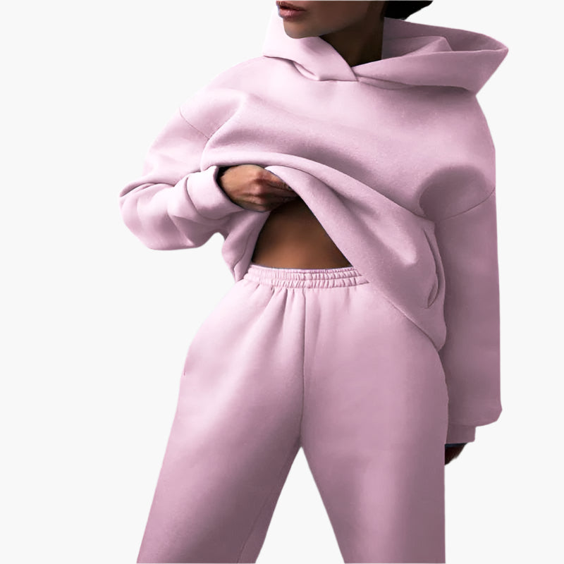 Echoarchiv | Oversize Lounge Set Kapuzenpullover und Jogginghose - Komfortabler Freizeitlook