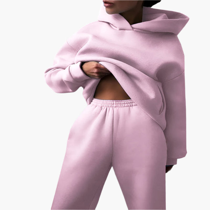 Echoarchiv | Oversize Lounge Set Kapuzenpullover und Jogginghose - Komfortabler Freizeitlook