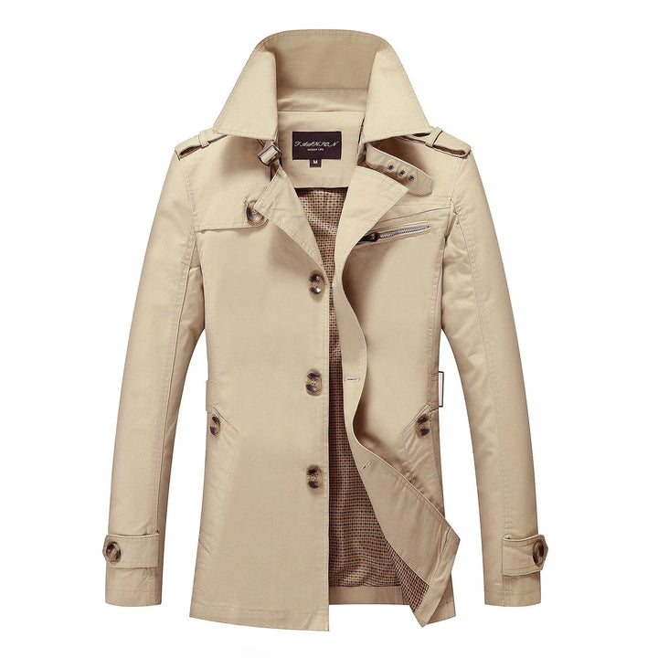 Echoarchiv - Stylischer langer Herbst-Trenchcoat für Herren