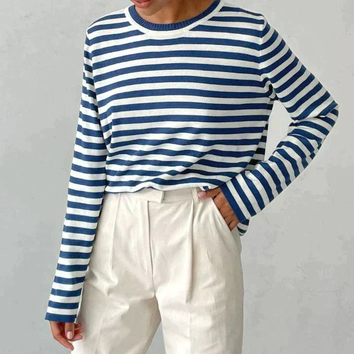 Echoarchiv | Elegantes Gestreiftes T-Shirt Leichter Stoff