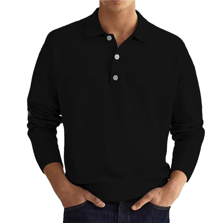 Handgefertigtes Poloshirt mit langen Ärmeln – Cavello