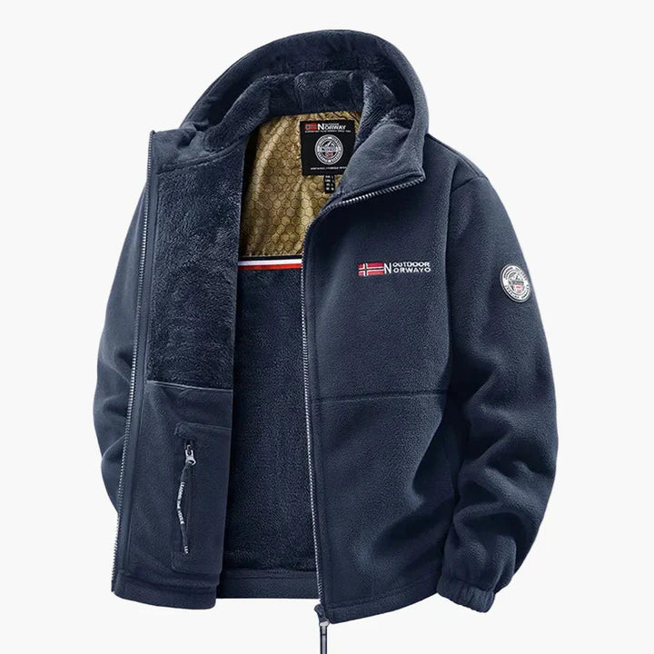 Echoarchiv | Outdoor-Fleecejacke mit Kapuze - Skandinavischer Stil für Winter & Freizeit