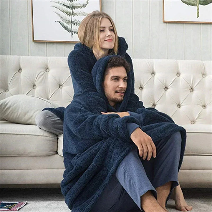 Echoarchiv | Übergroßer Flanell-Decken-Hoodie für Männer & Frauen