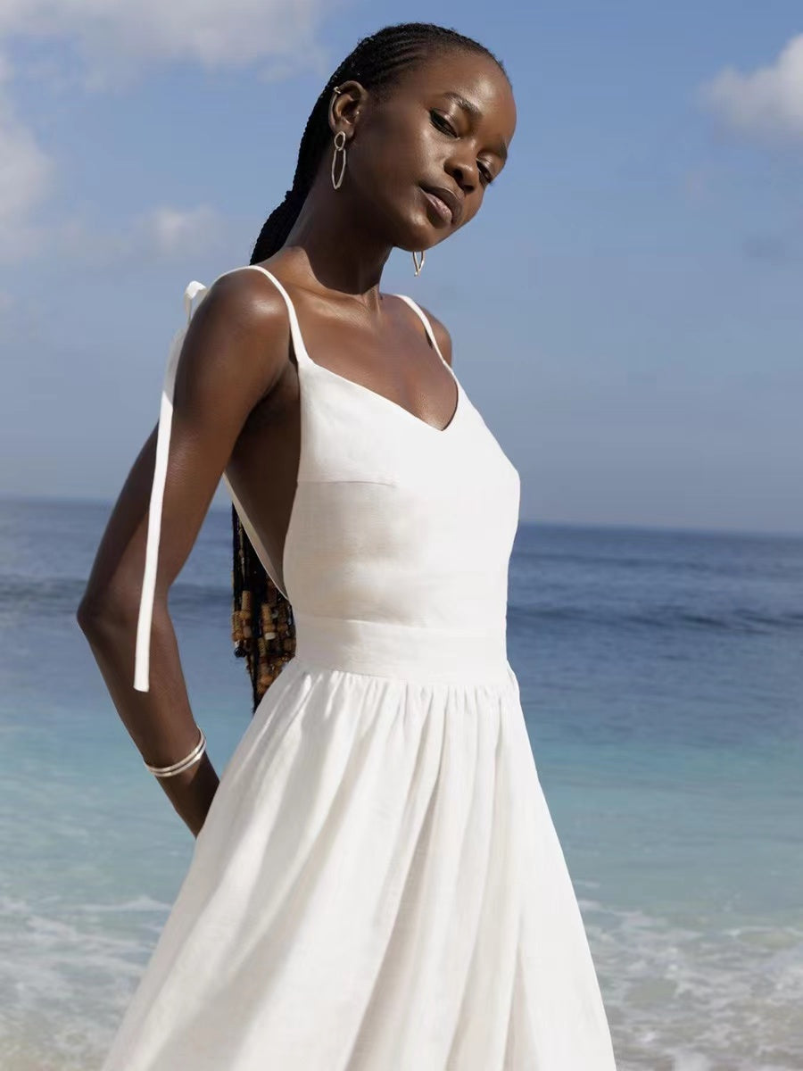 Echoarchiv | Atmungsaktives Sommerkleid Aus Leinen für Damen