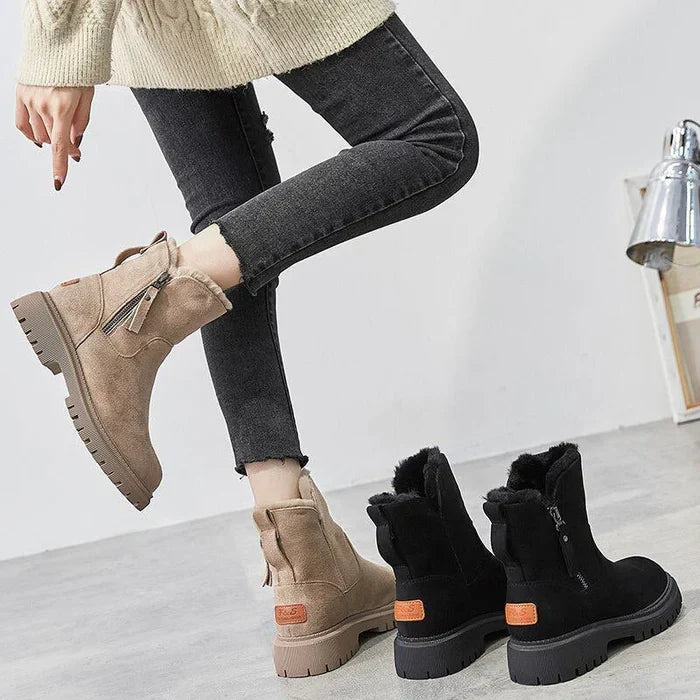 Echoarchiv | Damen Gefütterte Winter-Stiefeletten mit Reißverschluss