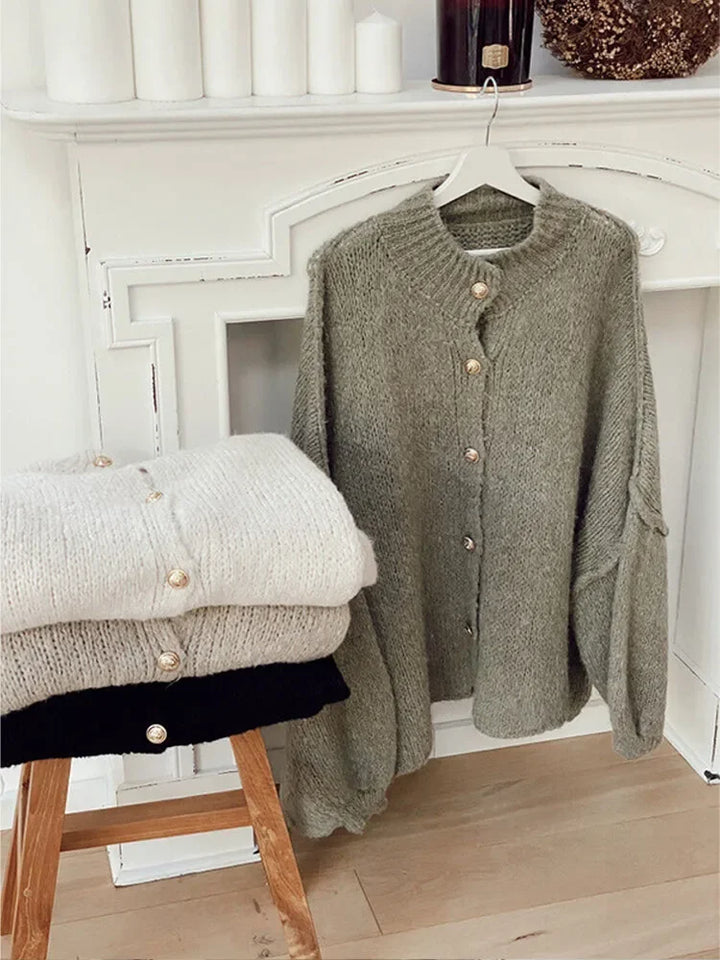 Stilvolle Oversized Wollcardigan für Damen – Veloura