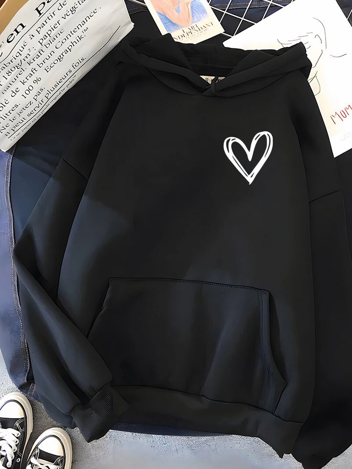 Echoarchiv | Kapuzenpullover Mit Herzdruck Für Frauen Saylor