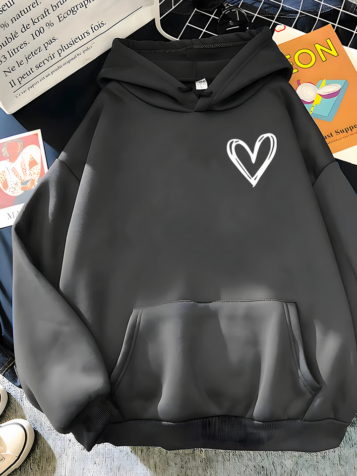 Echoarchiv | Kapuzenpullover Mit Herzdruck Für Frauen Saylor