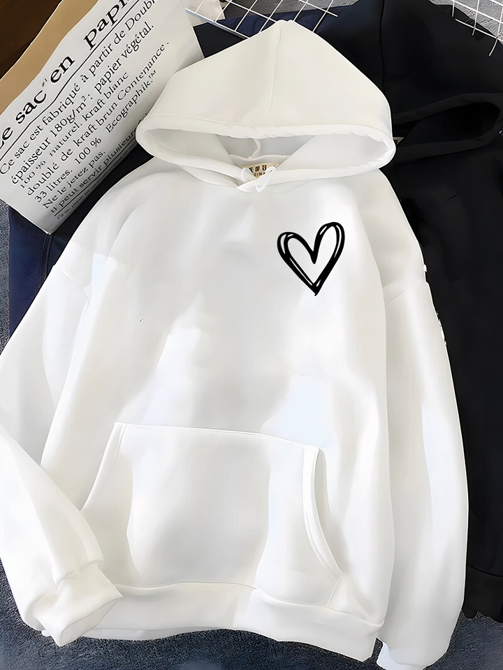 Echoarchiv | Kapuzenpullover Mit Herzdruck Für Frauen Saylor