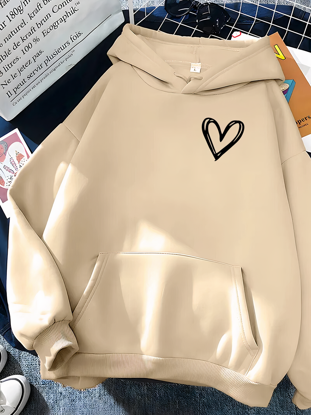 Echoarchiv | Kapuzenpullover Mit Herzdruck Für Frauen Saylor