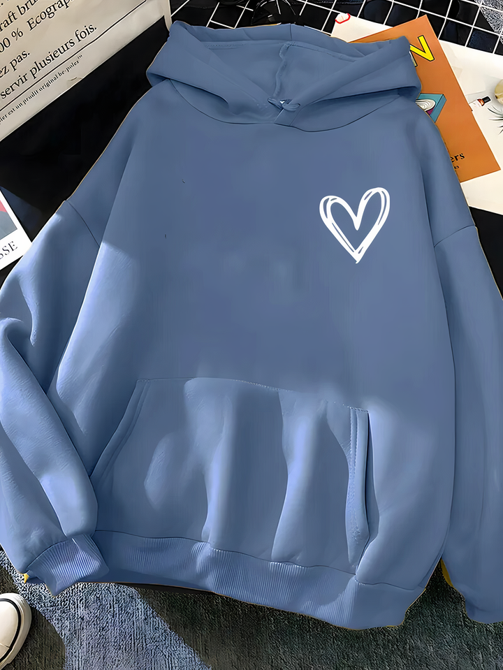 Echoarchiv | Kapuzenpullover Mit Herzdruck Für Frauen Saylor
