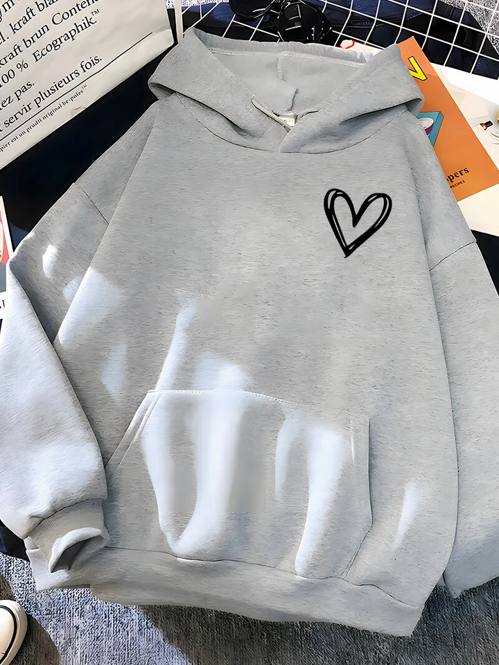 Echoarchiv | Kapuzenpullover Mit Herzdruck Für Frauen Saylor