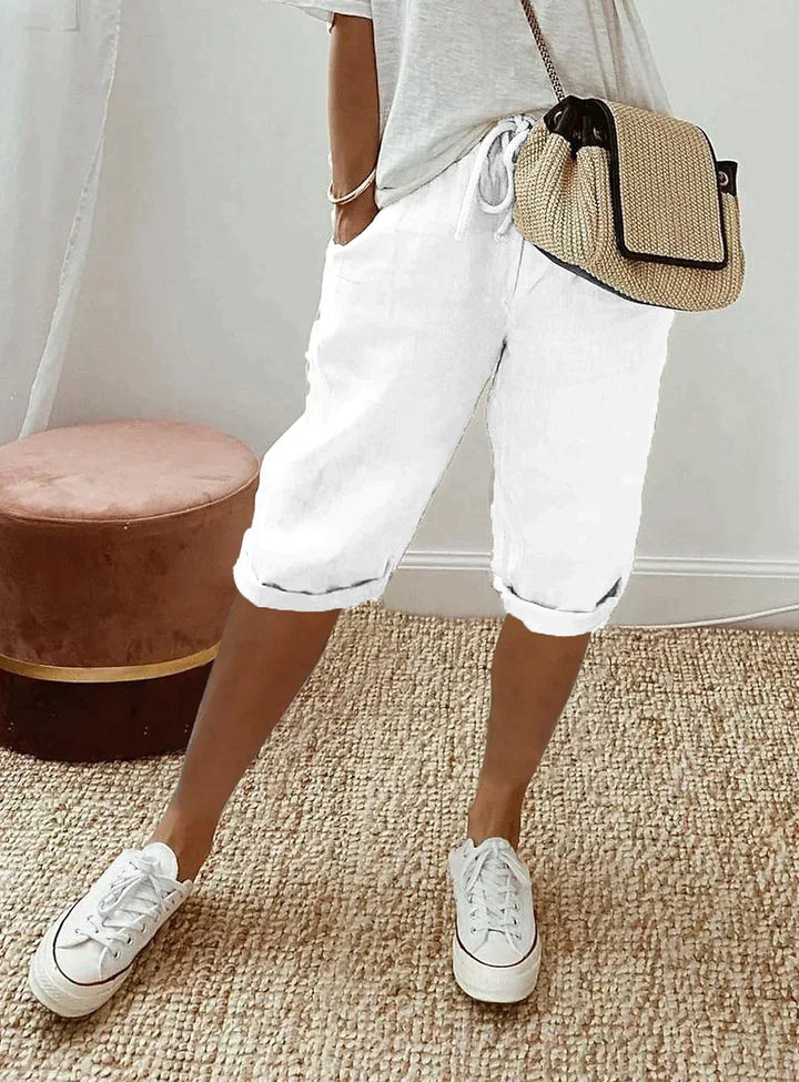 Echoarchiv | Damen-Leinenhose mit Weitem Bein