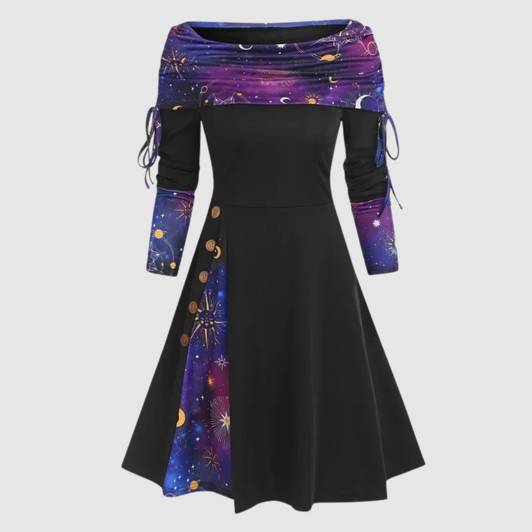 Echoarchiv | Off Shoulder Langarm Winterkleid