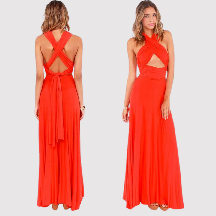 Echoarchiv | Wandelbar Elegantes Kleid In Vielseitiger Wickeloptik