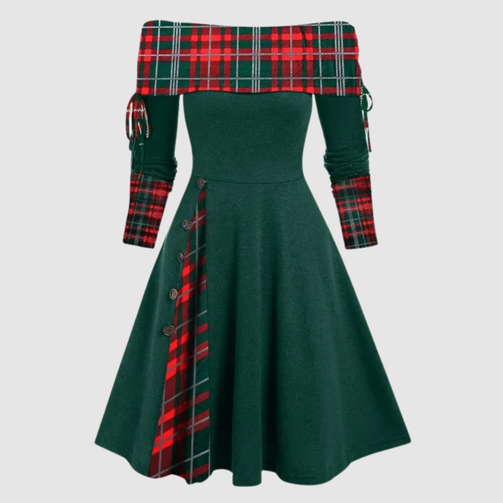Echoarchiv | Off Shoulder Langarm Winterkleid