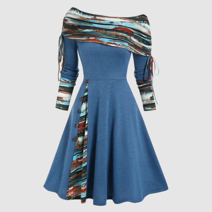 Echoarchiv | Off Shoulder Langarm Winterkleid