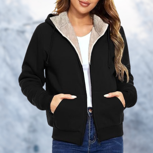 Kapuzenjacke aus Lammwolle – Célinea
