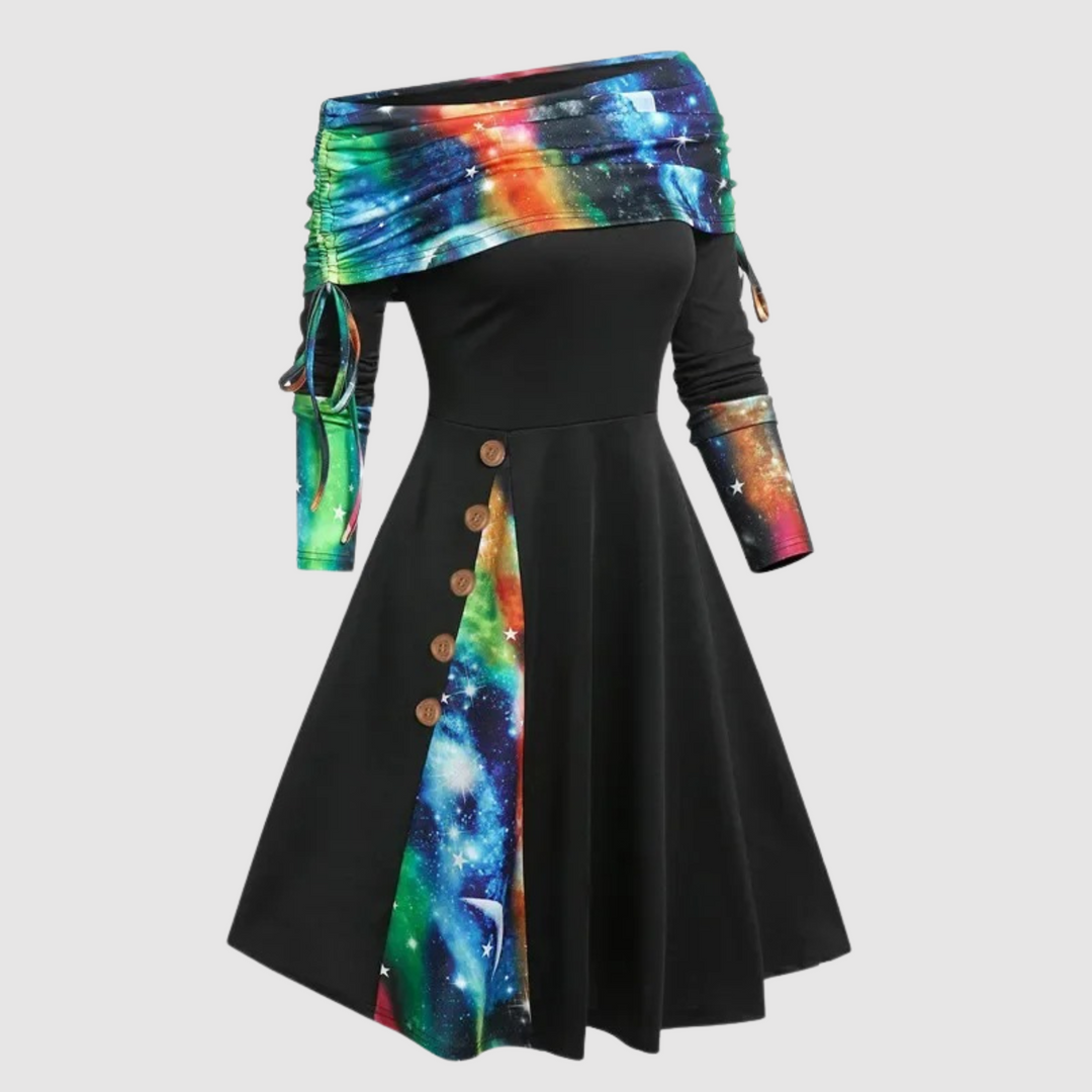 Echoarchiv | Off Shoulder Langarm Winterkleid