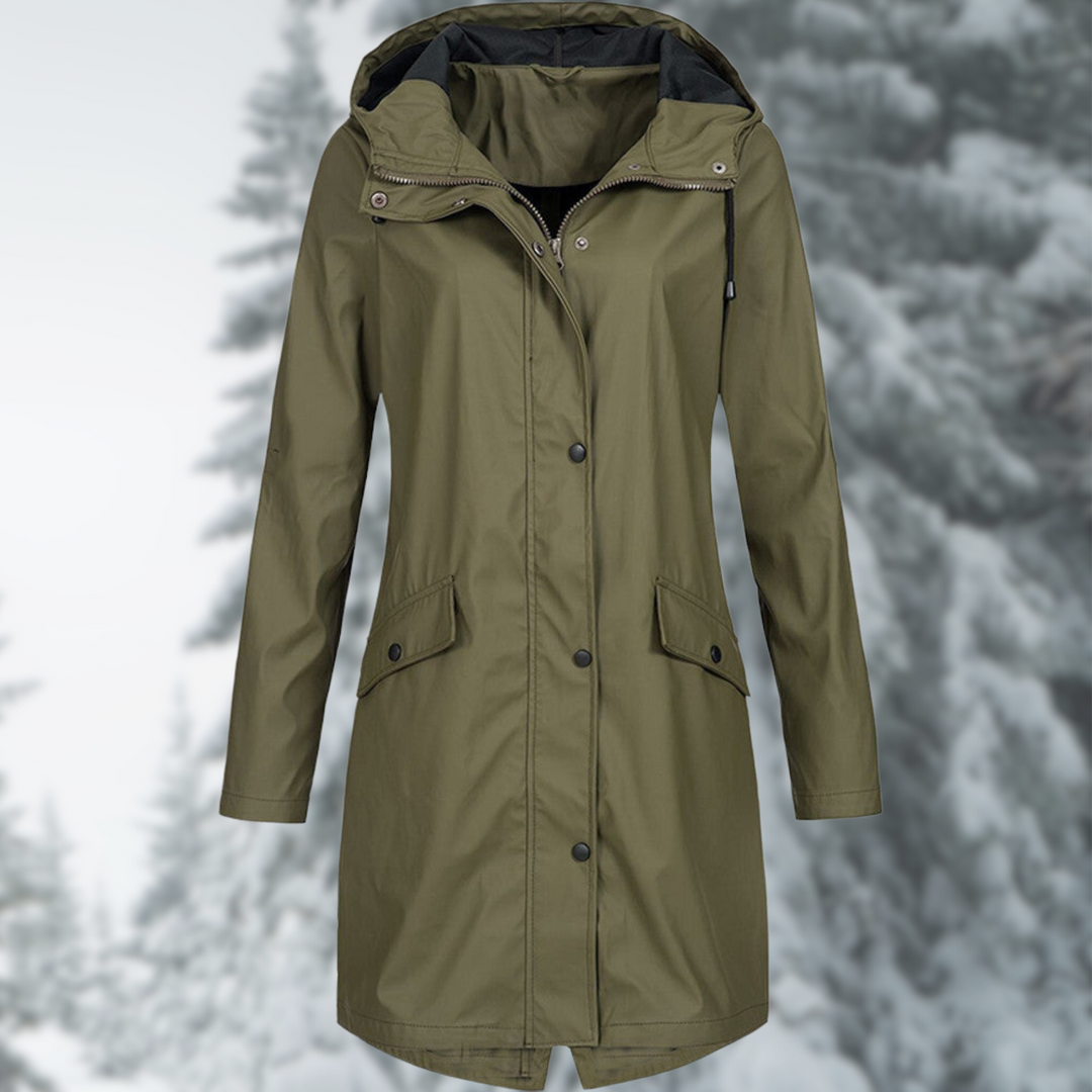Echoarchiv | Parka mit Kapuze Damen Regenjacke mit Praktischen Taschen