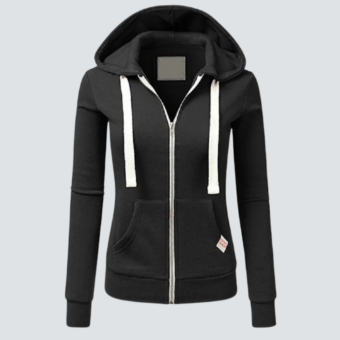 Sweatshirt aus Wolle mit Kordelzug und Reißverschluss – Auréline