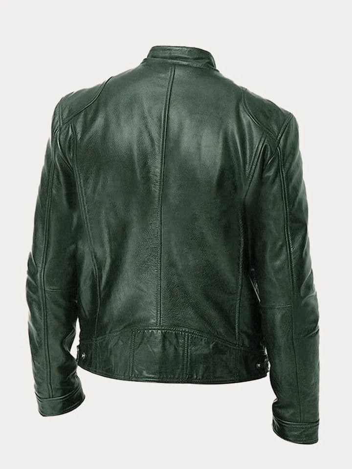 Echoarchiv Herren PU-Jacke in Lederoptik mit Reißverschluss